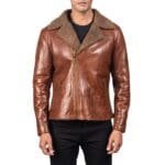 ALBERTO SHEARLING LEATHER JACKET