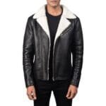 ALBERTO SHEARLING LEATHER JACKET