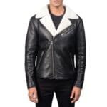 ALBERTO SHEARLING LEATHER JACKET