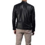 HANK BLACK LEATHER BIKER JACKET