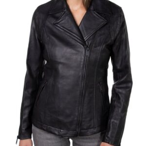 Long Lambskin Moto Jacket