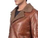 ALBERTO SHEARLING LEATHER JACKET