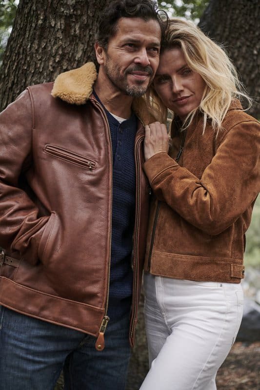 Antique Cowhide Rancher Jacket with Sheepskin Collar - Image 11