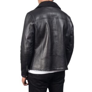 ALBERTO SHEARLING LEATHER JACKET