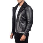 ALBERTO SHEARLING LEATHER JACKET