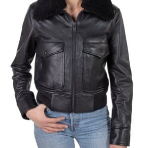 Women’s Cowhide Bomber Jacket