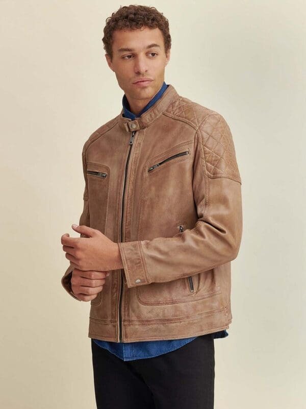 Mason Quilted Leather Jacket - Image 4