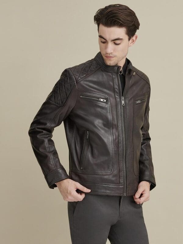 Mason Quilted Leather Jacket - Image 6