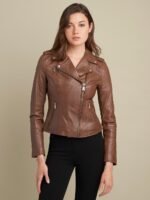 MADELINE ASYMMETRICAL LEATHER JACKET