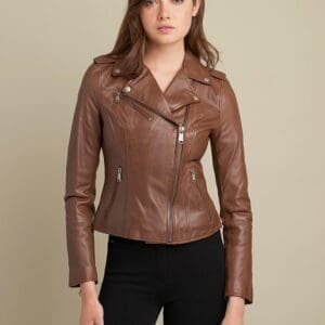 MADELINE ASYMMETRICAL LEATHER JACKET