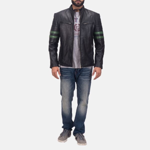 Night Trooper Leather Jacket - Image 3