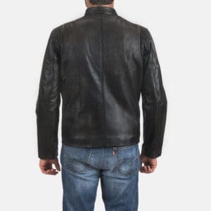 Rustic Leather Biker Jacket