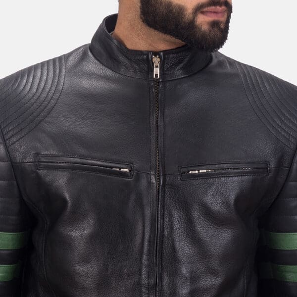 Night Trooper Leather Jacket - Image 7
