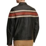 DALE RETRO STRIPED LEATHER JACKET