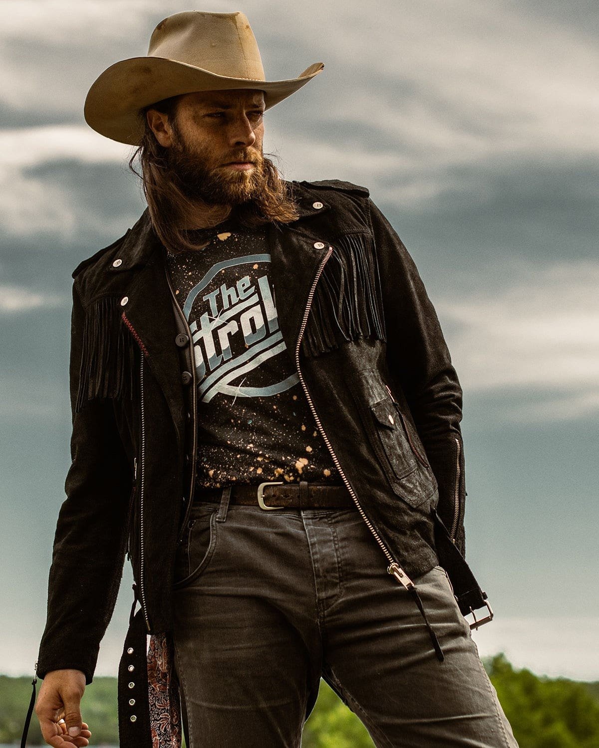 Brown Fringe Suede Leather Jacket Men, Custom Jacket Co