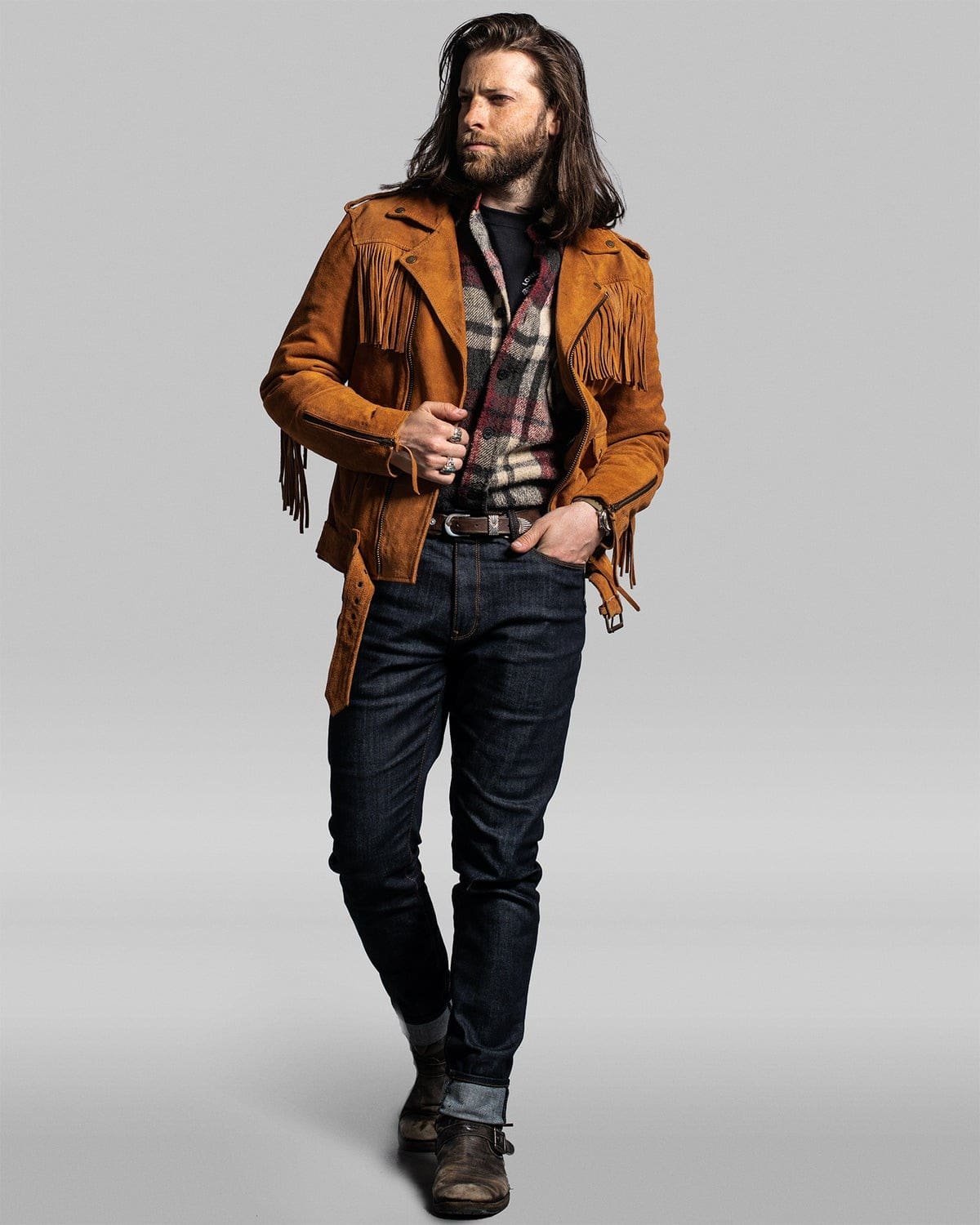 Brown Leather Jacket Women, Fringe Jacket, Suede Jacket women, Custom Jacket Co