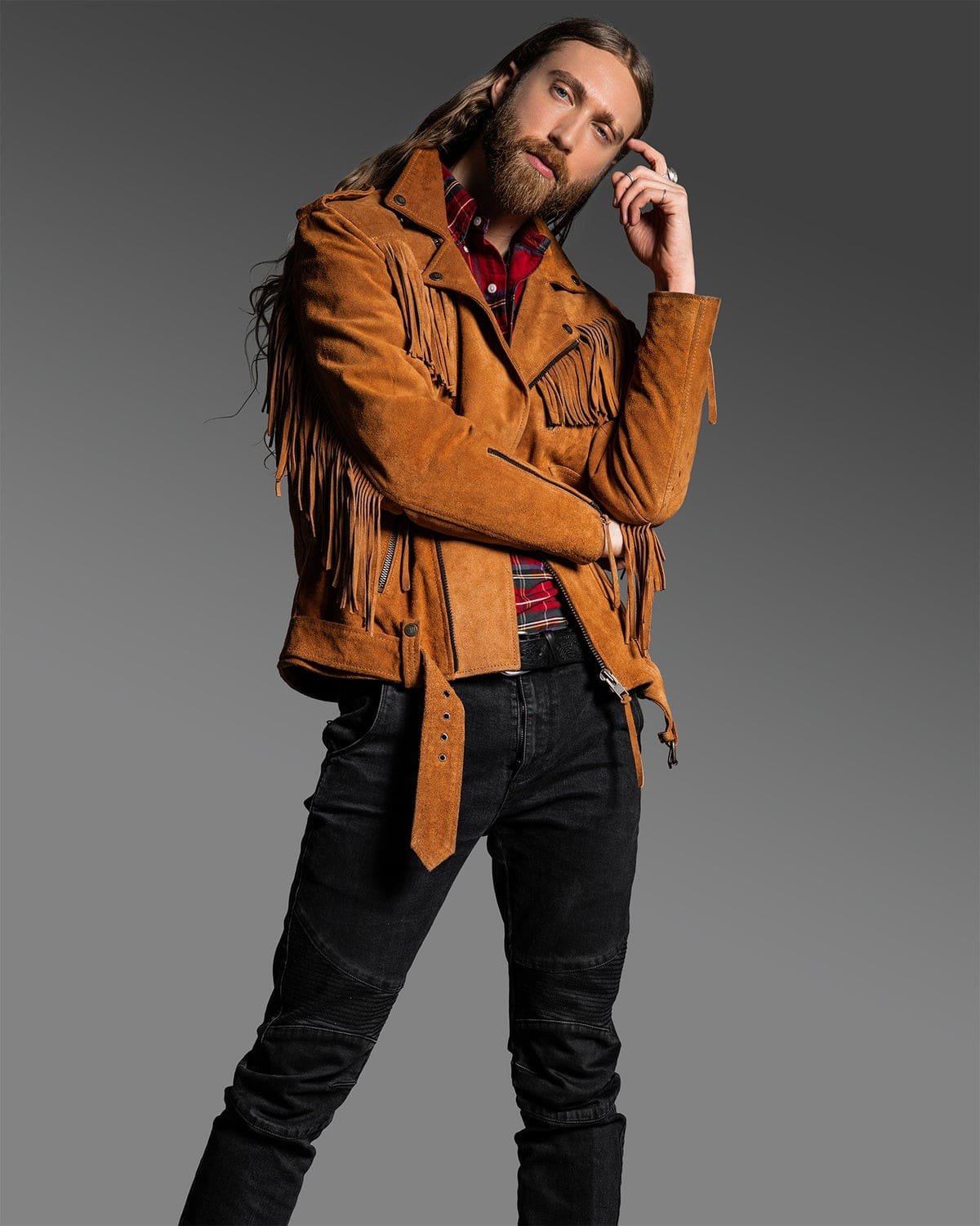 Brown Leather Jacket Women, Fringe Jacket, Suede Jacket women, Custom Jacket Co