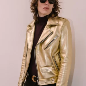 GOLD LEATHER JACKET
