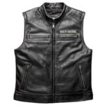 HARLEY MEN'S MOTORBIKE LEATHER VEST