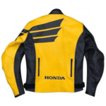 Mens Honda Yellow Biker Motorcycle Jacket