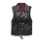 Harley Davidson Women's 120th Anniversary Leather Vest Motorcycle Leather Vest