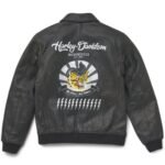 HARLEY-DAVIDSON MEN'S ARCHER BOMBER LEATHER JACKET