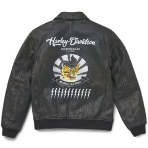 HARLEY-DAVIDSON MEN’S ARCHER BOMBER LEATHER JACKET