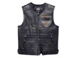 Genuine Leather Black Biker HD Vest