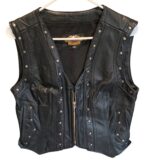Harley Davidson Women's 120th Anniversary Leather Vest Motorcycle Leather Vest