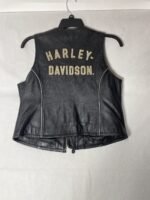 Harley Davidson Women's 120th Anniversary Leather Vest Motorcycle Leather Vest