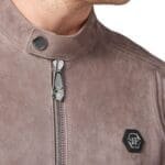 PHILIPP PLEIN SUEDE PADDED JACKET