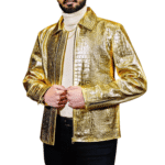 Gold Leather Coat