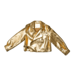 Metallic Gold ITALIANSKINS Leather Jacket Women