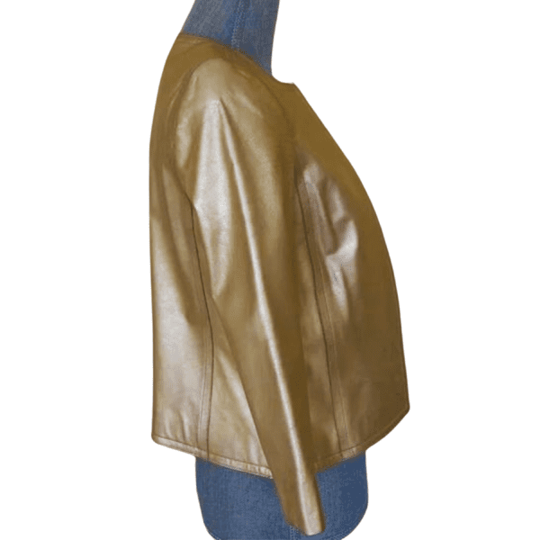 Gold Leather Jacket Women