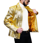 Gold Leather Coat