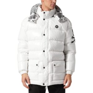 PHILIPP PLEIN NYLON PUFFER JACKET SKULL&BONES