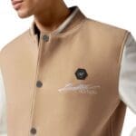 WOOL AND LEATHER BOMBER SKULL&BONES