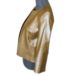 Gold Leather Jacket Women