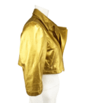 Gold Leather Jacket Women
