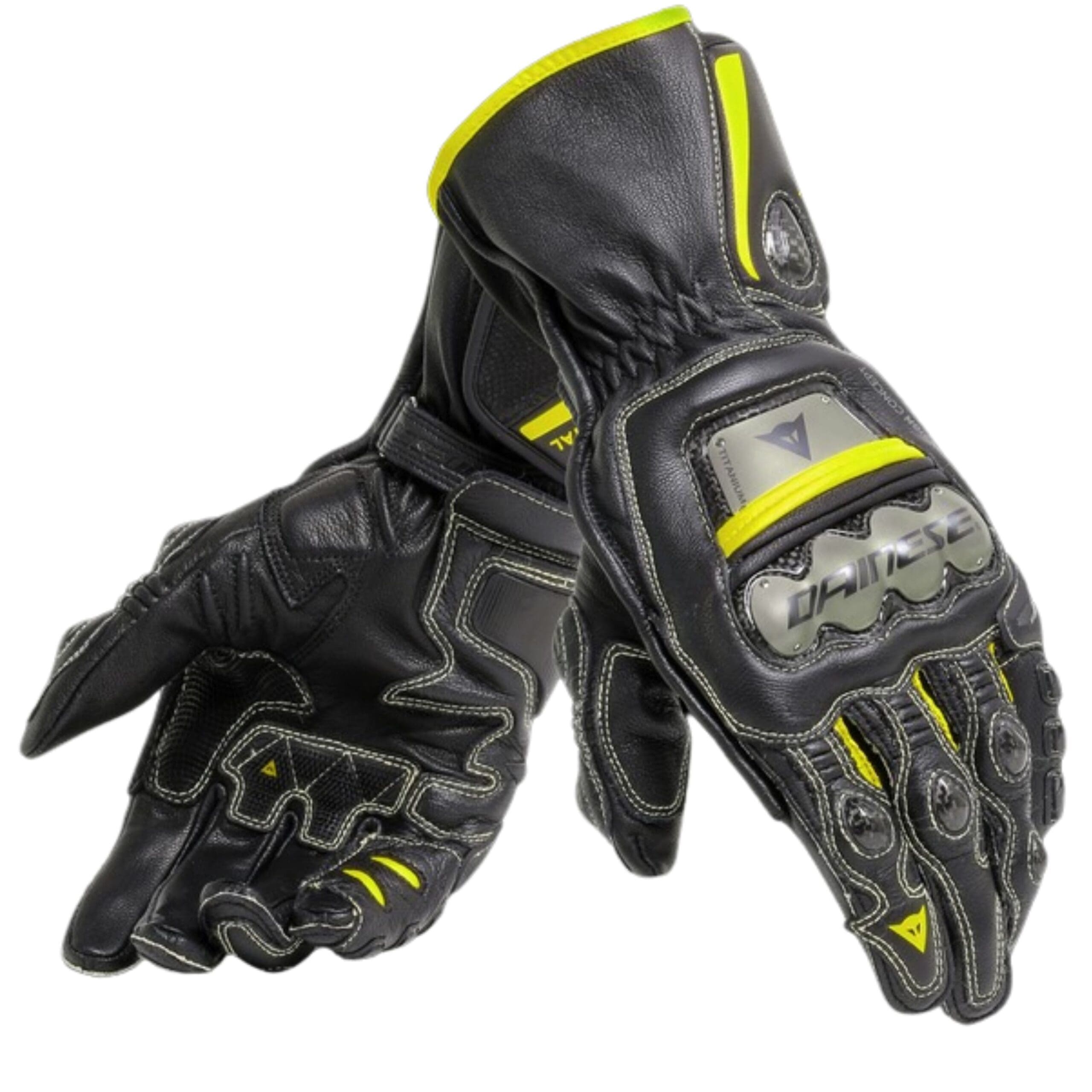 DAINESE FULL METAL 6 LEATHER GLOVES YELLOW