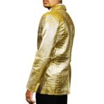 Gold Plated Crocodile Leather For Men
