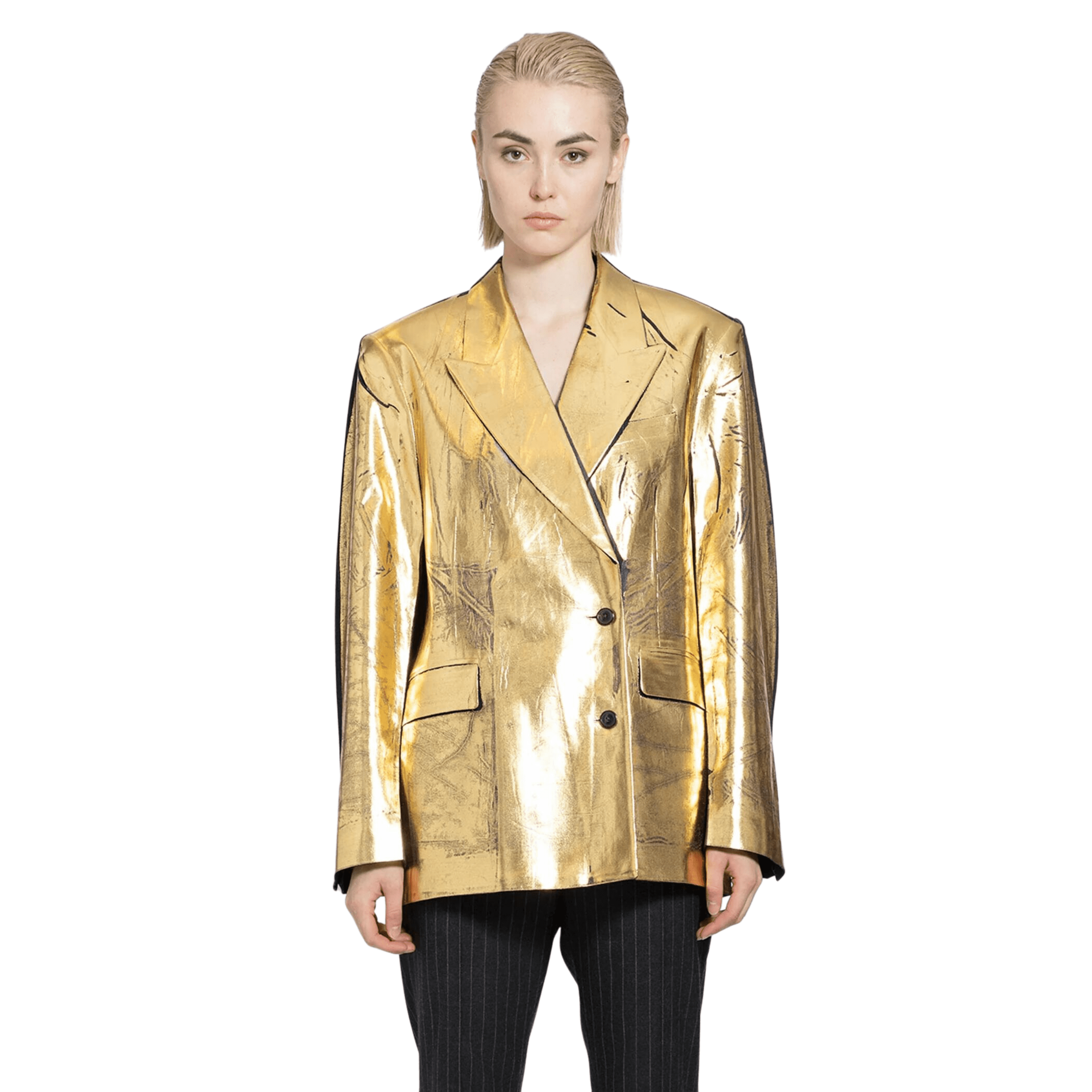 Gold Leather Jacket