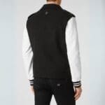 PHILIPP PLEIN WOOL AND LEATHER BIKER JACKET