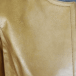 Gold Leather Jacket Women