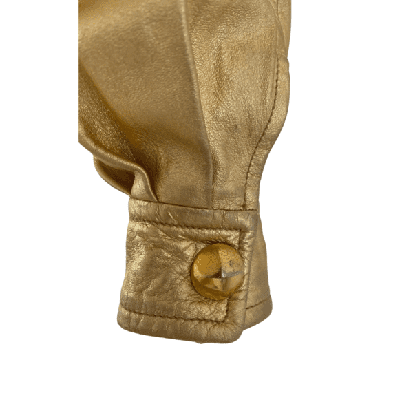 Gold Women Leather Jacket - Womens Jacket- Designer Jacket - Racing Jacket - Biker Jacket - Handmade Jacket - Italian Leather - Gift for her