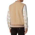 WOOL AND LEATHER BOMBER SKULL&BONES