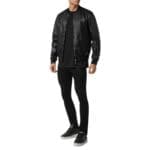 PHILIPP PLEIN LEATHER BOMBER BILLY JACKET