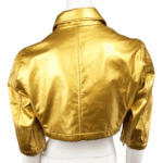 Gold Leather Jacket Women