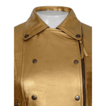 Gold Leather Jacket Women