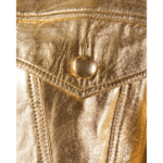 Gold Leather Jacket Women